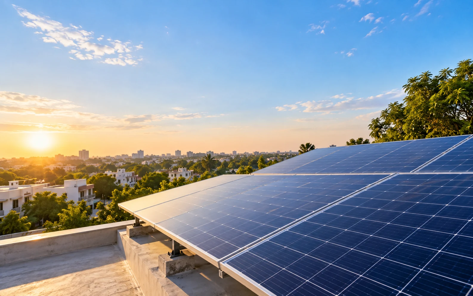 Residential rooftop solar installation