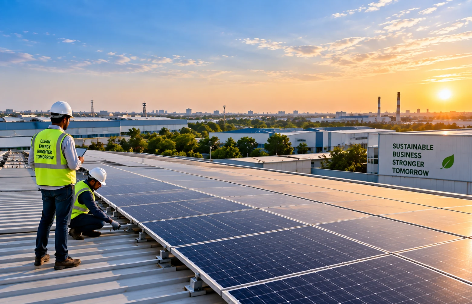 Industrial solar installation